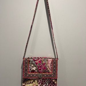 Vera Bradley turn lock purse with handle and strap